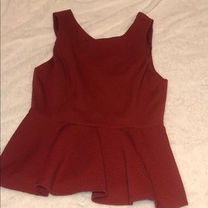 Peplum top zipper back